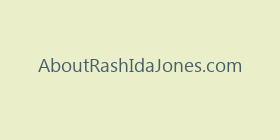 AboutRashIdaJones.com