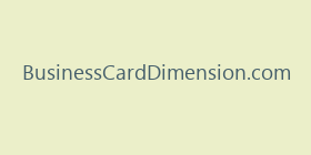 BusinessCardDimension.com