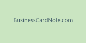 BusinessCardNote.com