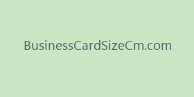 BusinessCardSizeCm.com