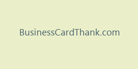 BusinessCardThank.com