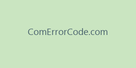 ComErrorCode.com