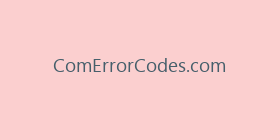 ComErrorCodes.com