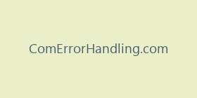 ComErrorHandling.com