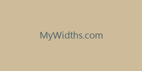 MyWidths.com