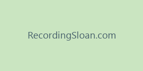 RecordingSloan.com