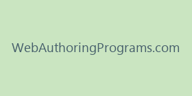 WebAuthoringPrograms.com