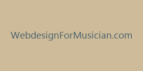 WebdesignForMusician.com