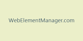 WebElementManager.com