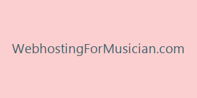 WebhostingForMusician.com